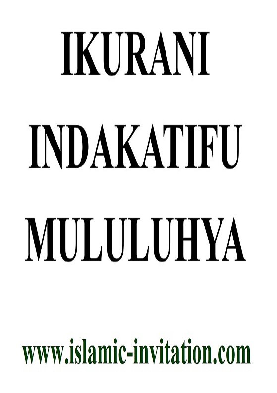 IKURANI INDAKATIFU MULULUHYA 