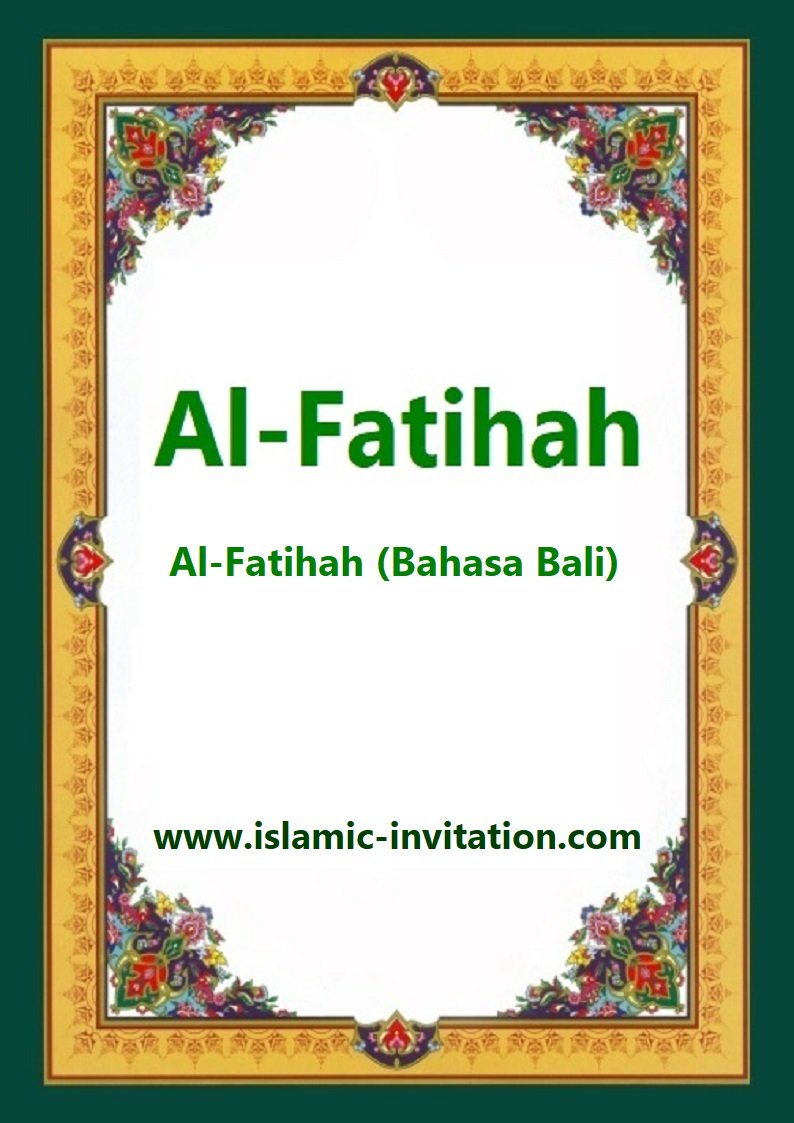 Al-Fatihah (Bahasa Bali)