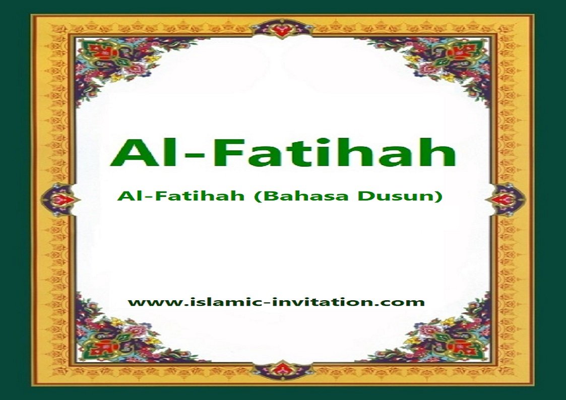 Al-Fatihah (Bahasa Dusun)