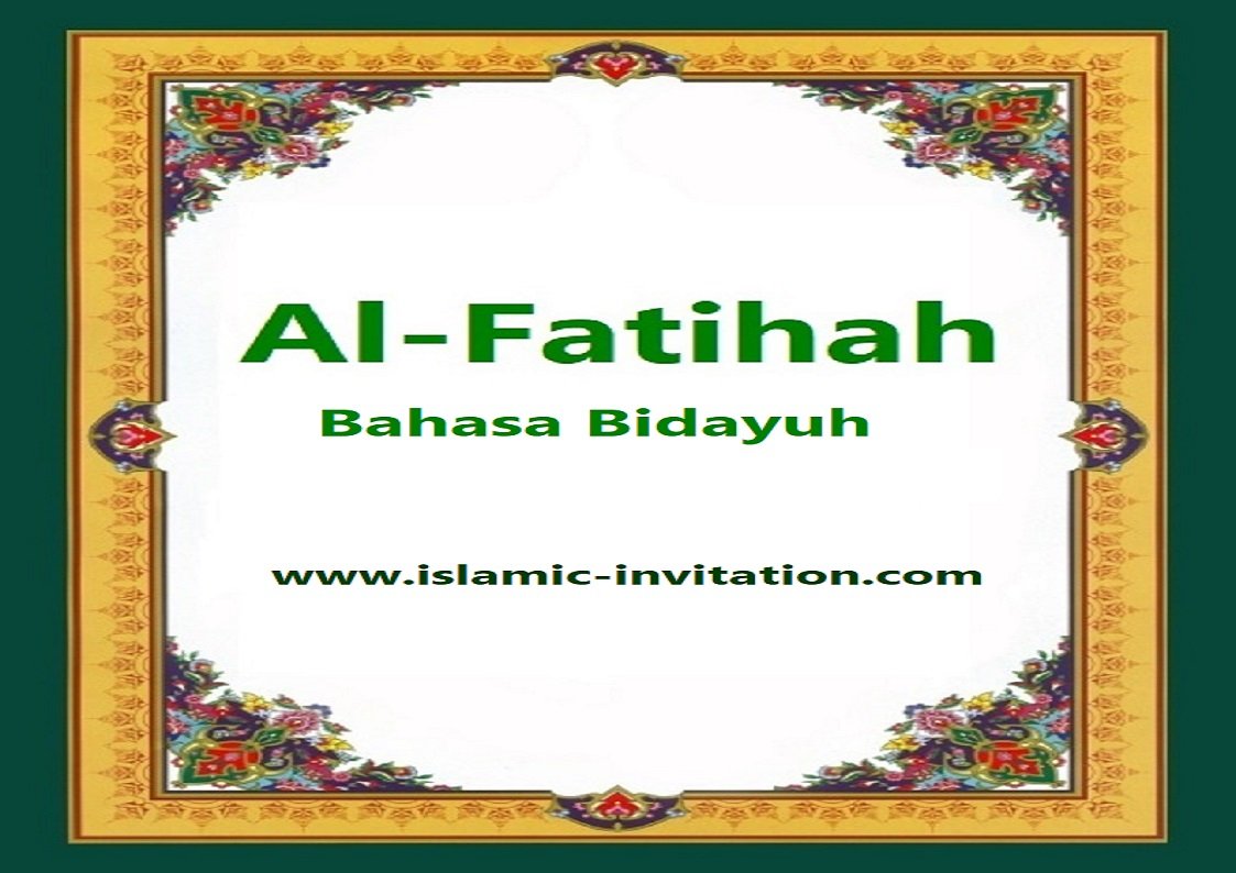 Al-Fatihah (Bahasa Bidayuh)