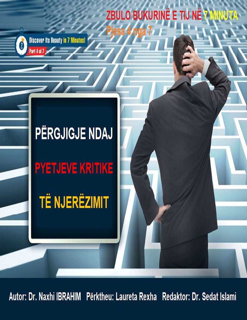 PËRGJIGJE NDAJ PYETJEVE KRITIKE TË NJERËZIMIT