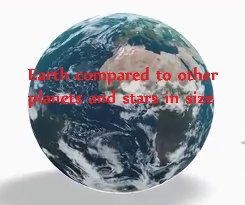 Video : Earth compared to other planets and stars in size