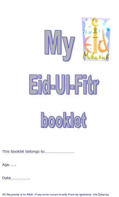 My Eid-Ul-Fitr booklet