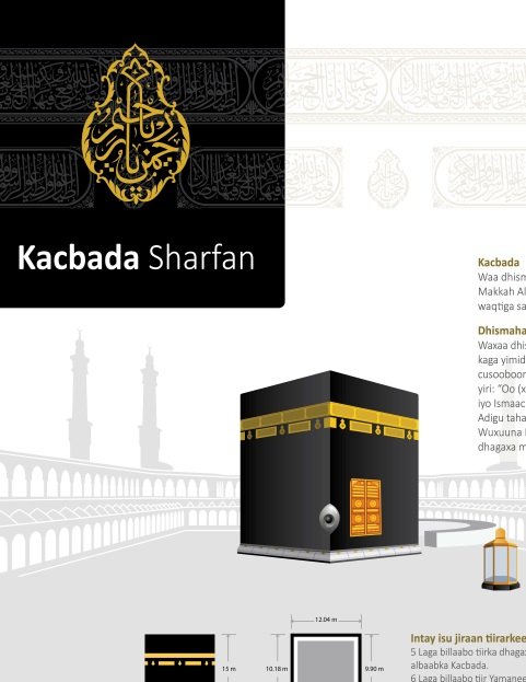 Kacbada Sharfan
Info garaafkan wuxuu soo bandhigayaa arrimo ku saabsan Kacbada la sharfay, wuxuuna ka kooban yahay dhismaha Kacbada – dhererkeeda, maqaamka Ibraahiim, huga Kacbada – Al-Multazam – Dhagaxa Madow – Xijirka.