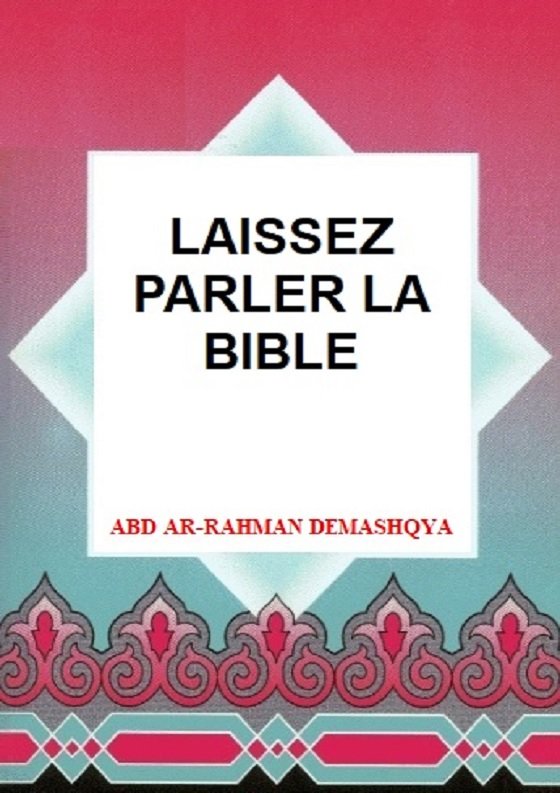 LAISSEZ PARLER LA BIBLE