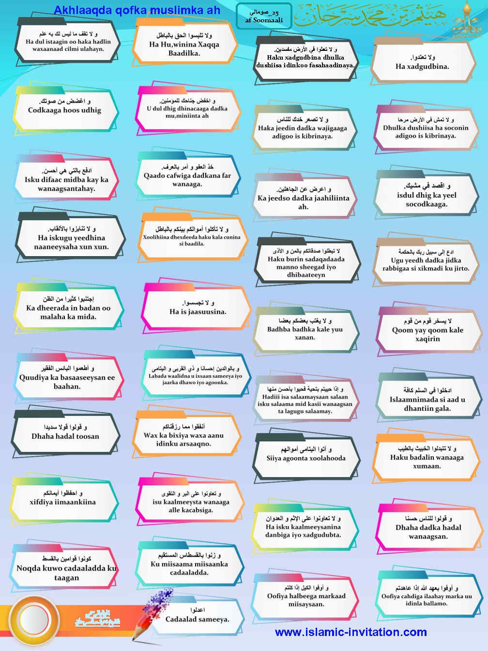Akhlaaqda qofka muslimka ah