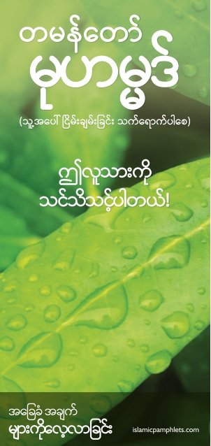 တမန်တော် မုဟမ္မဒ် (ငြိမ်းချမ်းပါစေ) - ဤလူကို သင်သိသင့်သည်။ (လက်ကမ်းစာစောင်) 
