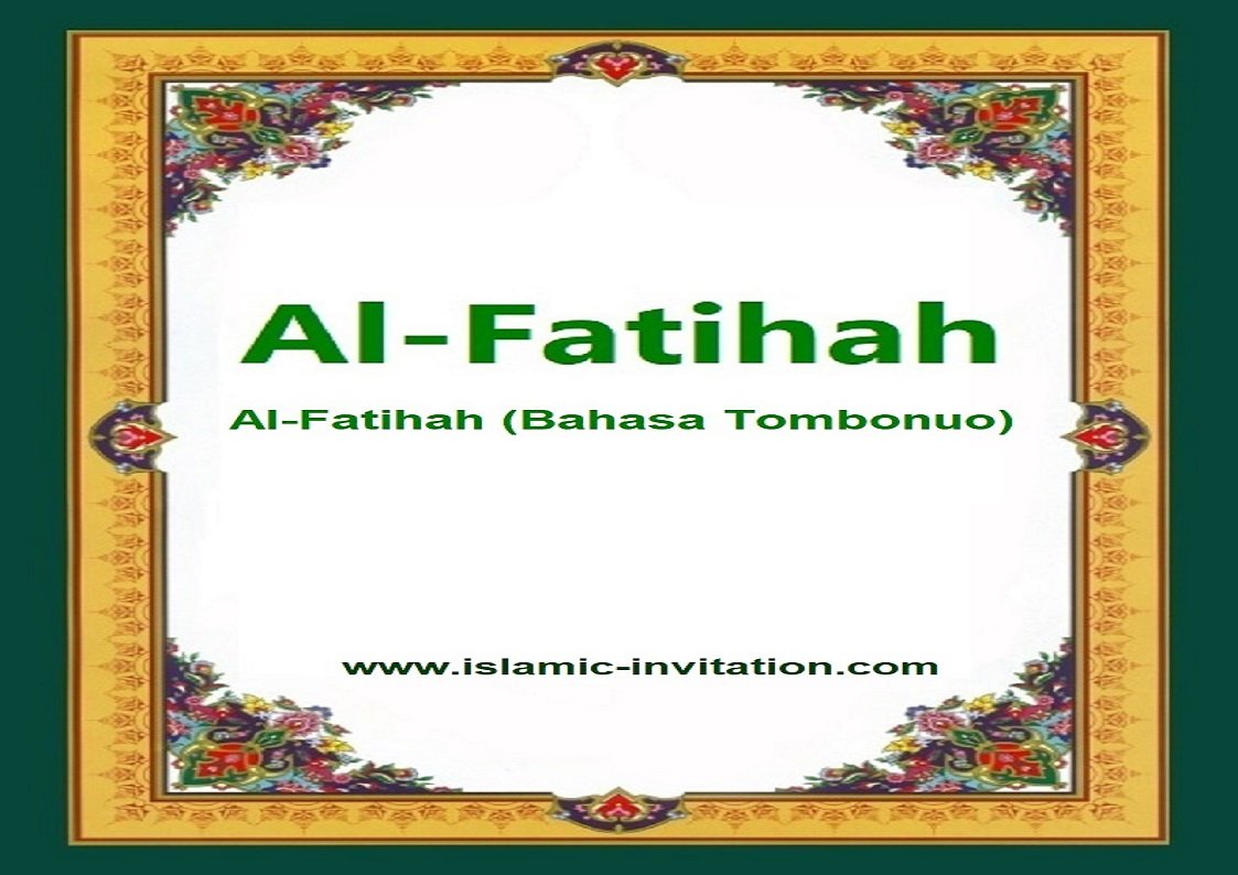 Al-Fatihah (Bahasa Tombonuo)