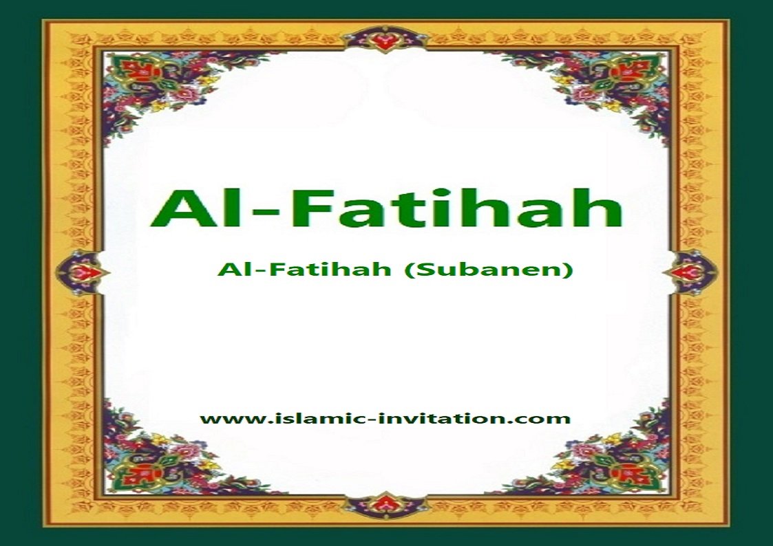 Al-Fatihah (Subanen)
