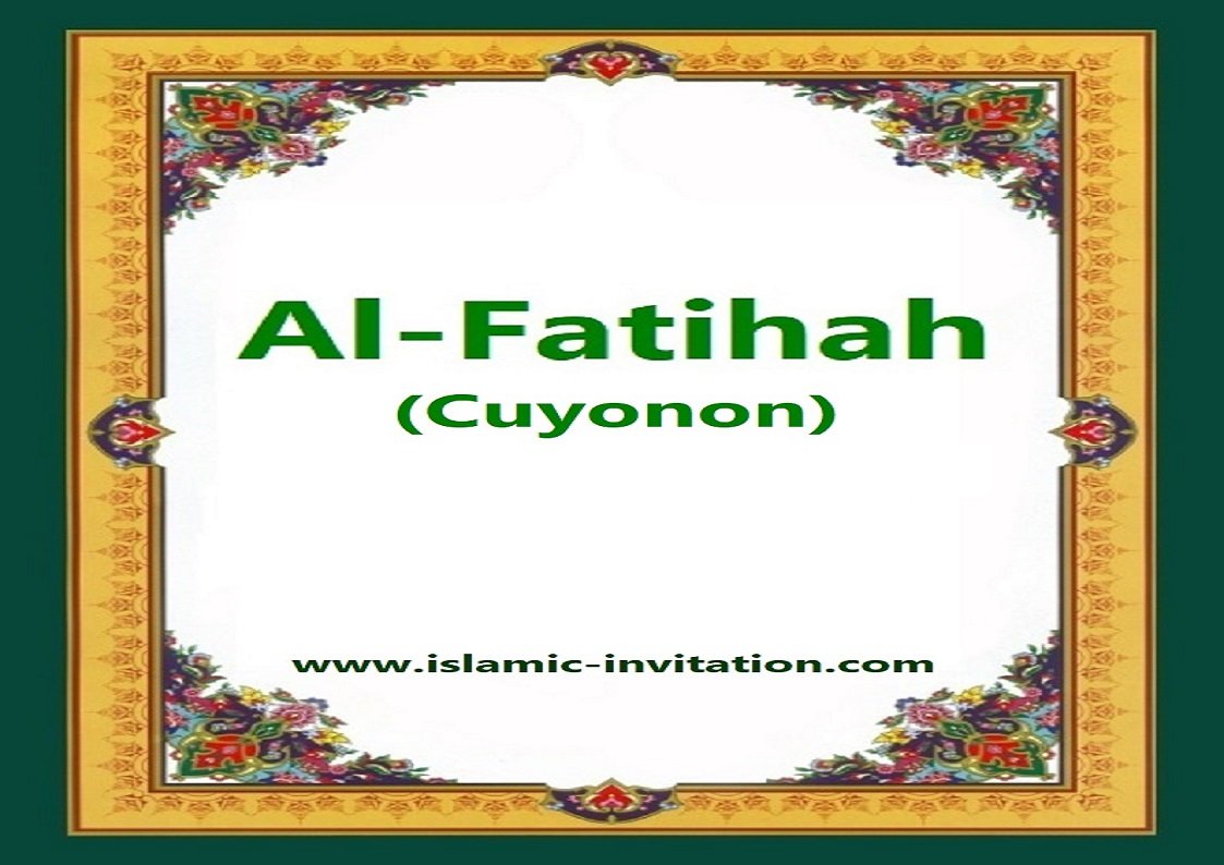 Al-Fatihah (Cuyonon)