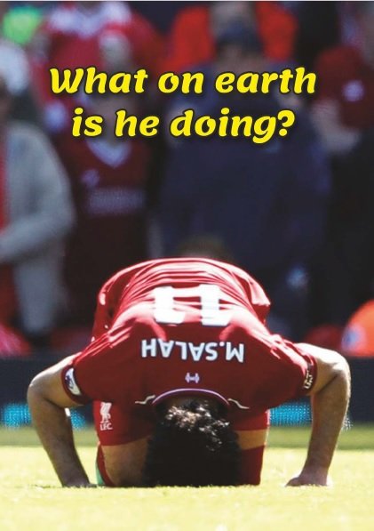 What On earth is he doing ?   Liverpool FC's Egyptian-born forward Mohamed Salah 